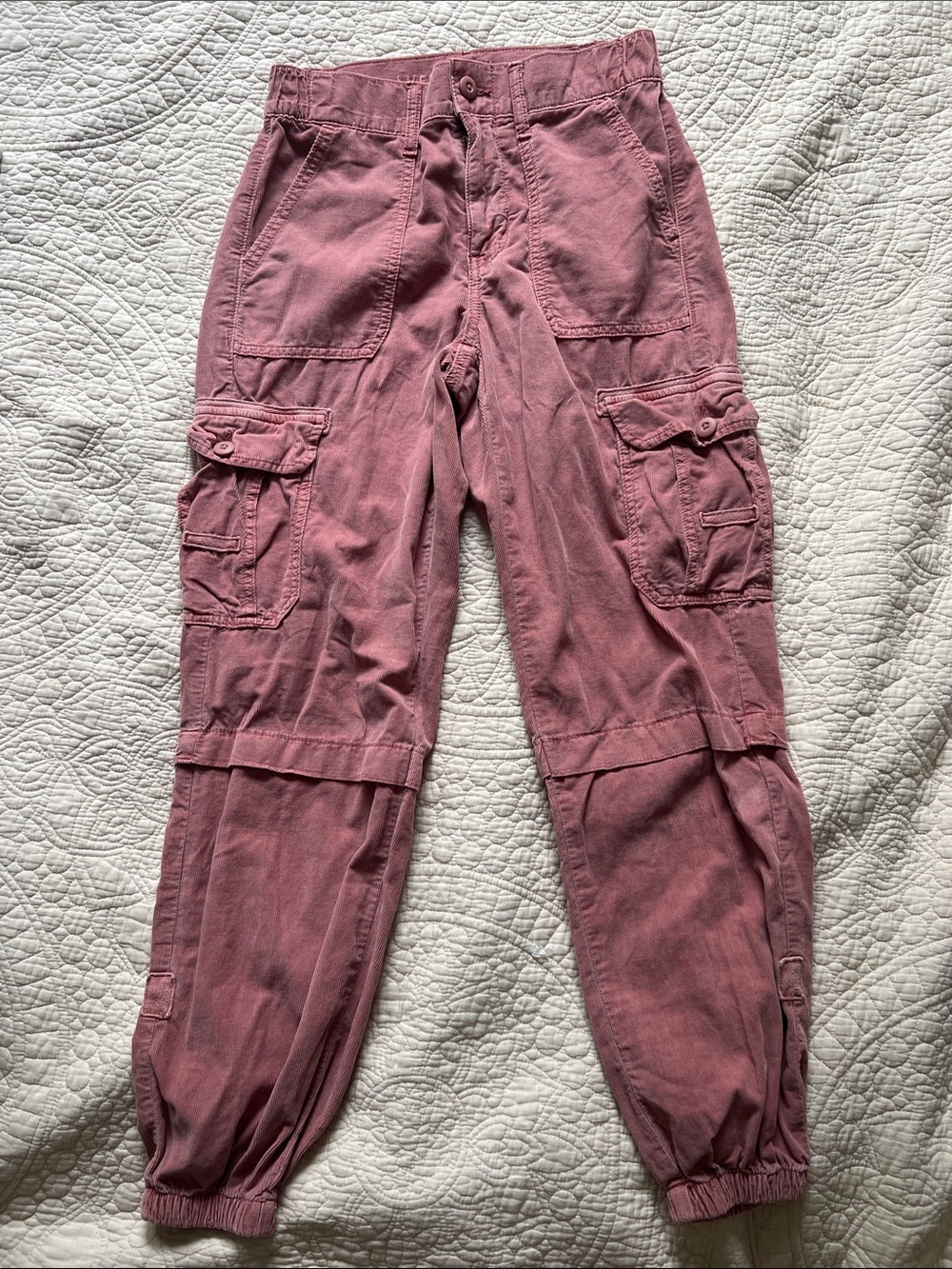 American Eagle Outfitters Mauve Cargo Jogger Pants